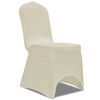 vidaXL Chair Cover Set of 24 Cream 90% Polyester, 10% Elastane