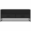 vidaXL TV Cabinet Black Engineered wood and metal Medium TV Cabinet