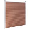 vidaXL WPC Fence Set 7 Square + 1 Slanted 516.1"x73.2" Brown