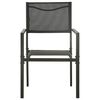 vidaXL Outdoor Dining Set Anthracite for the frame, Black for the seats