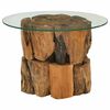 vidaXL Coffee Table Brown Solid teak driftwood Medium Coffee Table