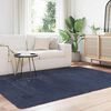 vidaXL Shaggy Rug Navy 100% Polyester 63.0 x 90.6 in Non-slip