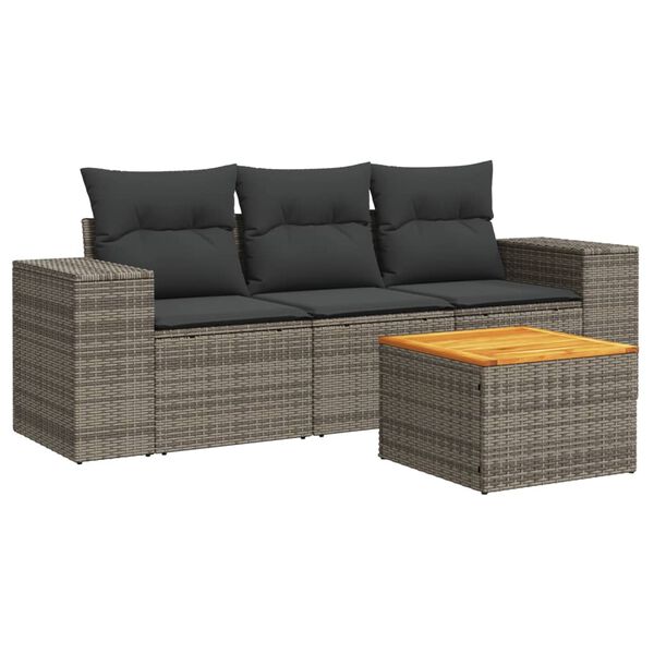vidaXL Garden Sofa Set Gray, Dark Gray
