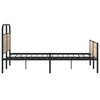 vidaXL Bed Frame Sonoma oak Steel, engineered wood Double Bed Frame