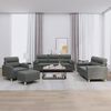 vidaXL Sofa Set Dark Grey Fabric (100% polyester), metal, plywood 3-Seater