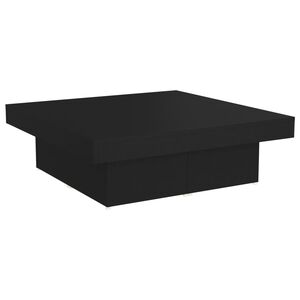 vidaXL Coffee Table Black Engineered wood Medium Modern Coffee Table