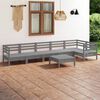 vidaXL Garden Lounge Set Grey Solid pinewood Medium Durable