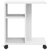 vidaXL Side Table White Engineered wood Small Side Table Rectangular