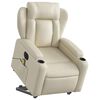 vidaXL Electric Stand Up Massage Recliner Chair Cream