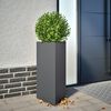 vidaXL Garden Planter Anthracite Steel Medium Durable Garden Planter