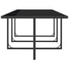 vidaXL Outdoor Dining Set Black Steel frame Large Removable Covers