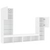 vidaXL TV Wall Unit White Engineered wood, Glass Large TV Wall Unit