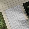 vidaXL Outdoor Carpet Grey Polypropylene (PP) 31.5x98.4 in Portable