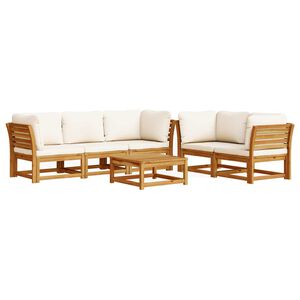vidaXL Garden Lounge Set Cream White, Acacia Wood