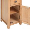 vidaXL Corner Cabinet Brown Solid oak, MDF Extra Tall Rustic Durable