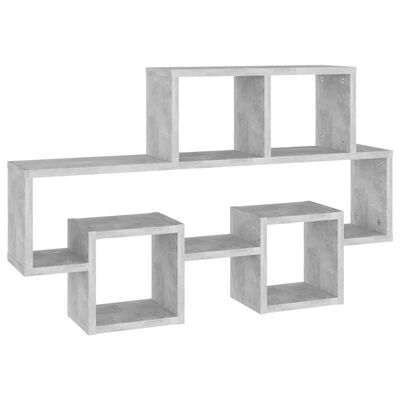 vidaXL Car-shaped Wall Shelf Concrete Gray 32.3"x5.9"x20.1" Engineered Wood