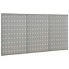 vidaXL Wall-mounted Peg Boards 3 pcs 15.7"x22.8" Steel