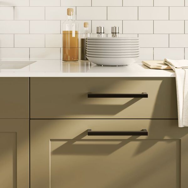 vidaXL Cabinet Handle Set of 5 Black