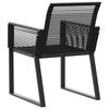vidaXL Garden Chair Black Poly Rattan, Powder-Coated Steel Standard