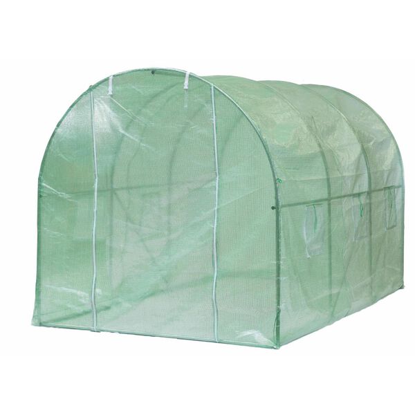 Nature Greenhouse Green Galvanized metal 11.5 x 6.6 x 6.6 ft