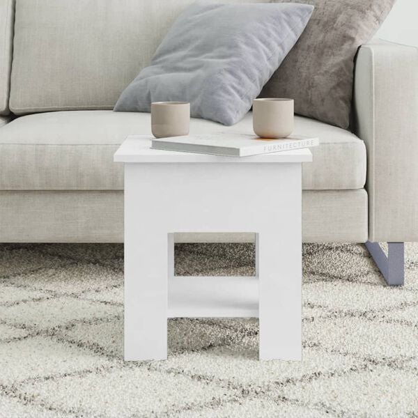 vidaXL Coffee Table White Engineered wood Small Storage Coffee Table