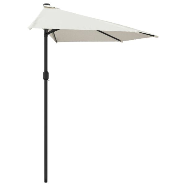 vidaXL Garden Parasol Sand Polyester, Aluminum, Steel 118.1 x 61.0 in
