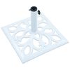 vidaXL Umbrella Base White Cast Iron 26.5 lbs Durable Umbrella Base