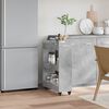 vidaXL Cabinet Concrete Grey Engineered wood Small Lockable wheels