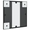 vidaXL Wall Mirror Black Glass and Powder-Coated Iron 12 in x 12 in