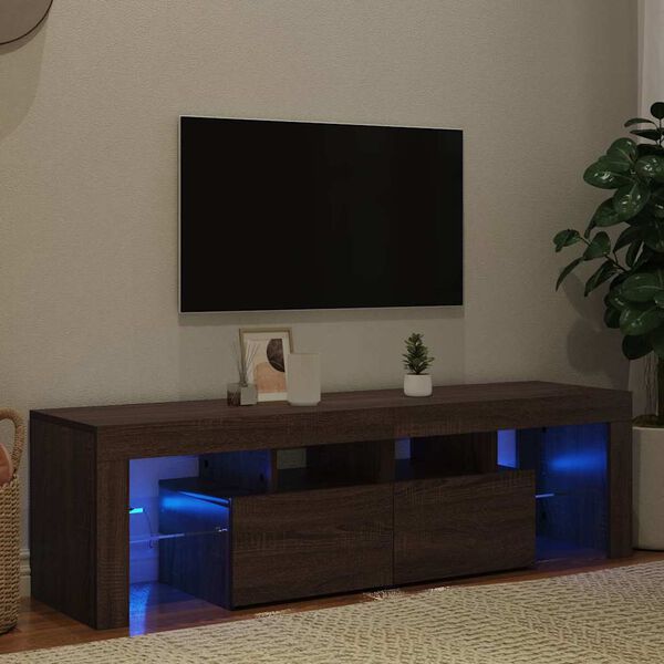 vidaXL TV Cabinet Brown Oak Engineered Wood Large TV Cabinet