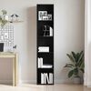 vidaXL Book Cabinet Black Oak Engineered wood Tall Book Cabinet