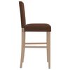 vidaXL Bar Chair Brown Solid rubber wood, fabric (100% polyester), foam