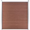 vidaXL WPC Fence Set 2 Square + 1 Slanted 175.6"x73.2" Brown