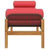 vidaXL Patio Bench Brown and Red PE Rattan Removable Covers Patio Bench