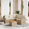 vidaXL Garden Sofa Set Beige