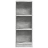 vidaXL Bookcase Concrete grey Engineered wood Medium Bookcase