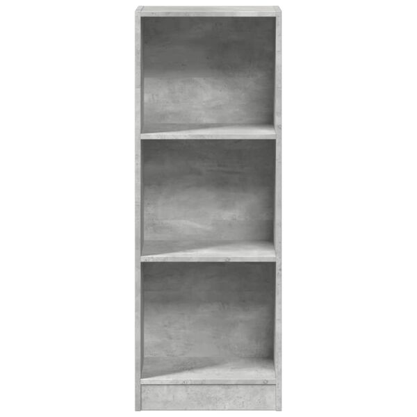 vidaXL Bookcase Concrete grey Engineered wood Medium Bookcase