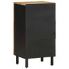 vidaXL Sideboard Black Solid mango wood, iron 15.7x13.2x29.5 in