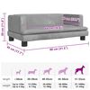 vidaXL Dog Bed Light Grey Velvet 31.5 x 17.7 x 11.8 in Durable Dog Bed