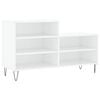 vidaXL Shoe Cabinet White Engineered wood, metal Medium Shoe Cabinet