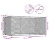 vidaXL Outdoor Dog Kennel Silver Galvanized Steel 150.4 x 75.6 x 72.8 in