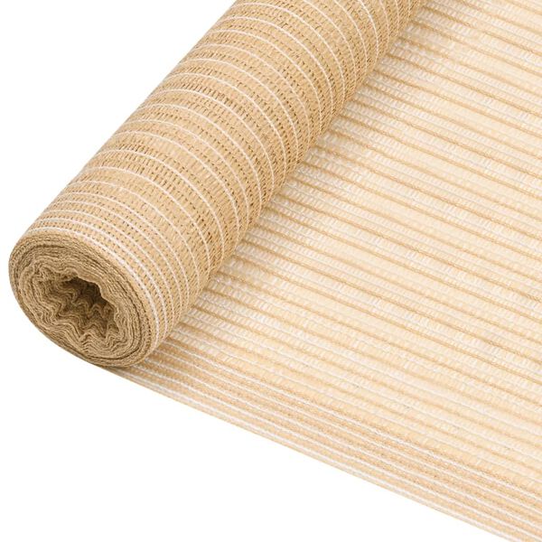 vidaXL Privacy Net Beige 3.9‘x32.8‘ HDPE 0.245 oz/ft²