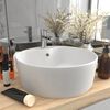 vidaXL Luxury Wash Basin with Overflow Matt White 14.2x5.1" Ceramic