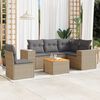 vidaXL Garden Sofa Set Beige Poly Rattan Modular, adjustable