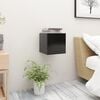 vidaXL Bedside Cabinet Black Engineered Wood 12.0 x 11.8 x 11.8 in