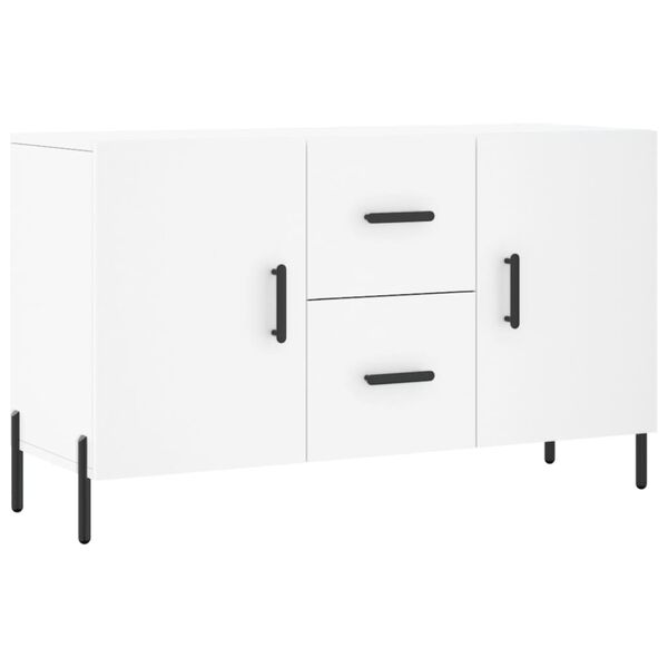 vidaXL Sideboard White Engineered wood, Metal Medium Sideboard