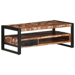 vidaXL Coffee Table Multicolor Solid reclaimed wood, iron