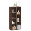 vidaXL Bookcase Brown Oak Engineered Wood 19.7x9.8x41.3 in Bookcase