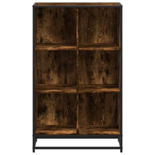 vidaXL Book Cabinet Smoked Oak Engineered wood Medium Book Cabinet