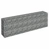 vidaXL Gabion Raised Bed Silver Galvanized steel 70.9 x 11.8 x 23.6 in